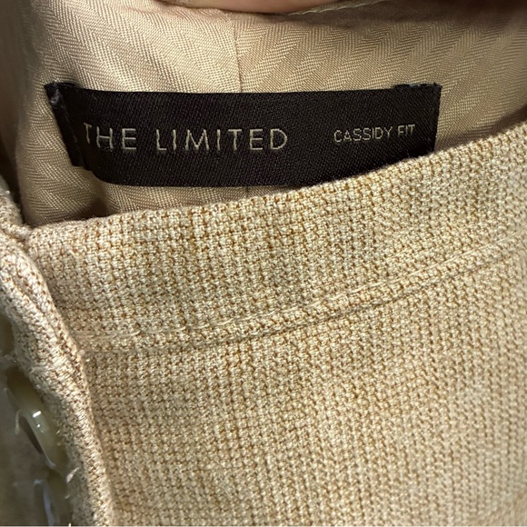 The Limited Women’s Cassidy Fit Tan Wide Leg Tan Waffle sprint Trousers Sz 6 GUC - Picture 6 of 7